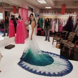 hand dyed wedding dress